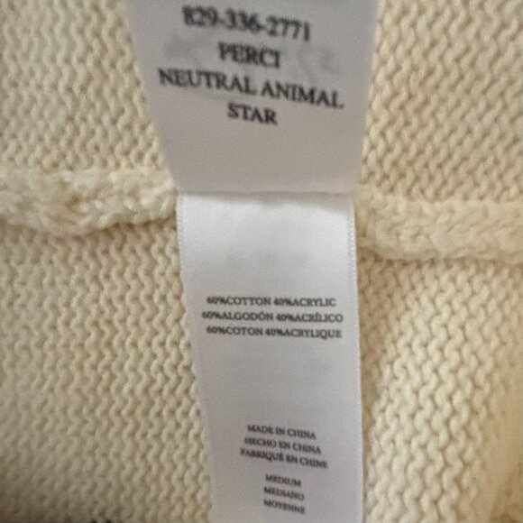 RAILS Percy Sweater - Ivory Neutral Animal Star - Women's Size Medium - Picture 10 of 13